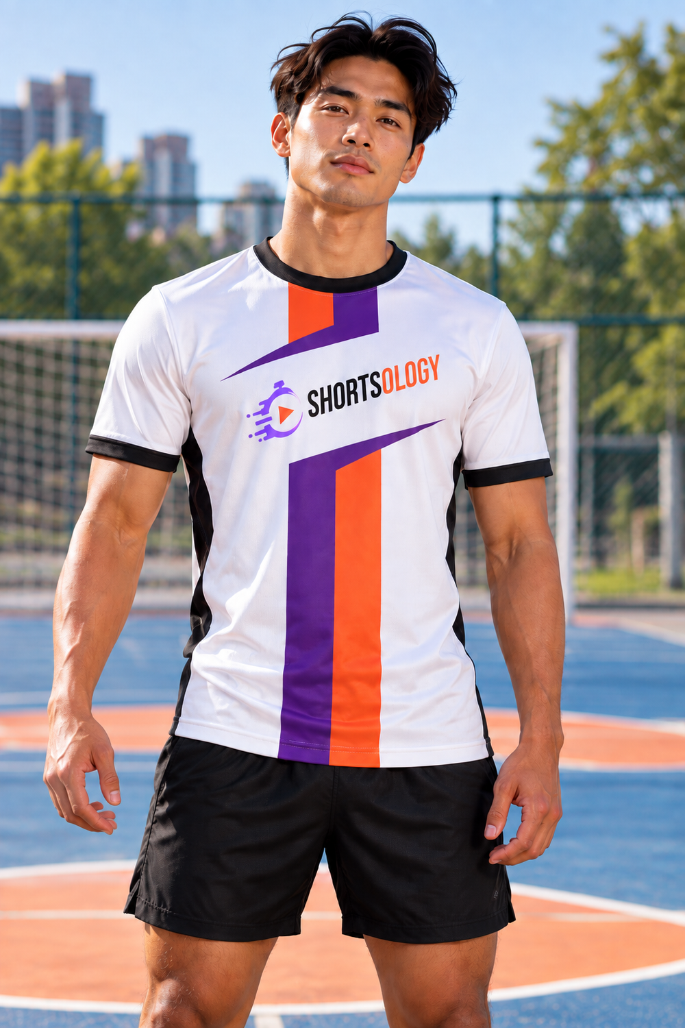 Men's Athletic T-Shirt | Colossal Stars (CAA-03) | Shortsology Logo