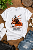 Heavyweight Unisex Crewneck T-shirt | Gildan® 5000 | Shortsology Logo-Badminton Image