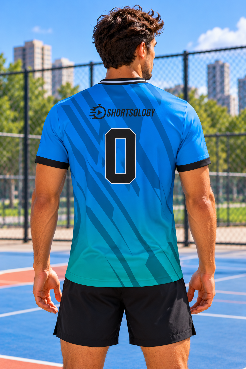 Men's Athletic T-Shirt | Chicago Fire version 2 (CAA-03)  | Shortsology Logo with Icon Emblem