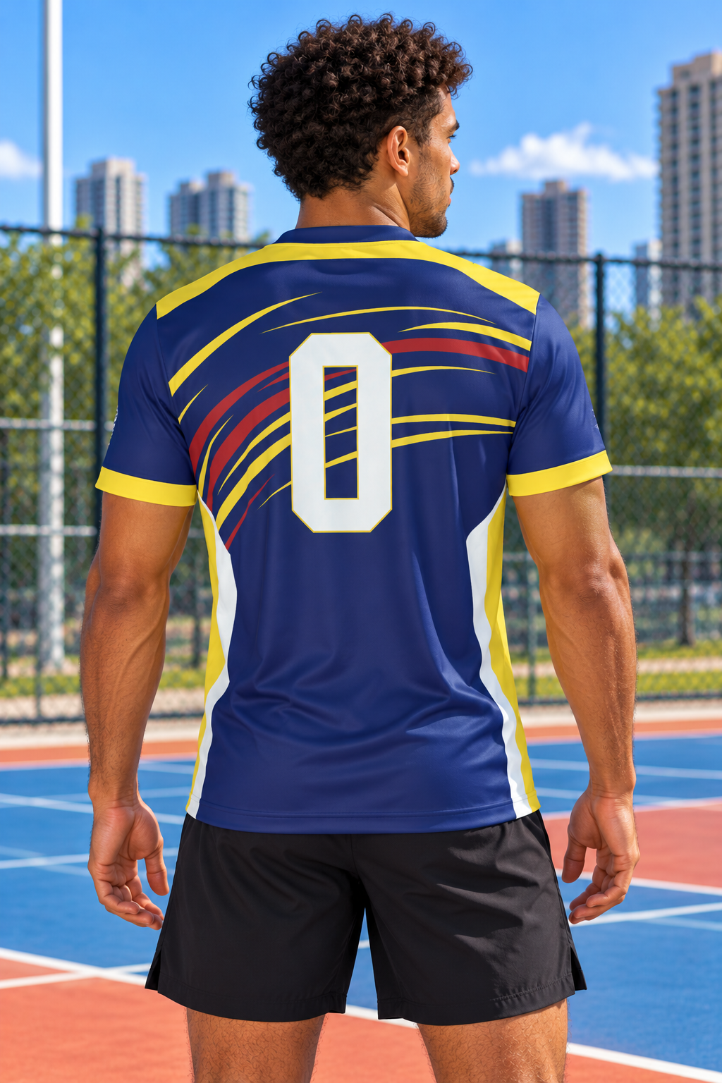 Men's Athletic T-Shirt | New England (CAA-03) | Shortsology Logo with Icon Emblem
