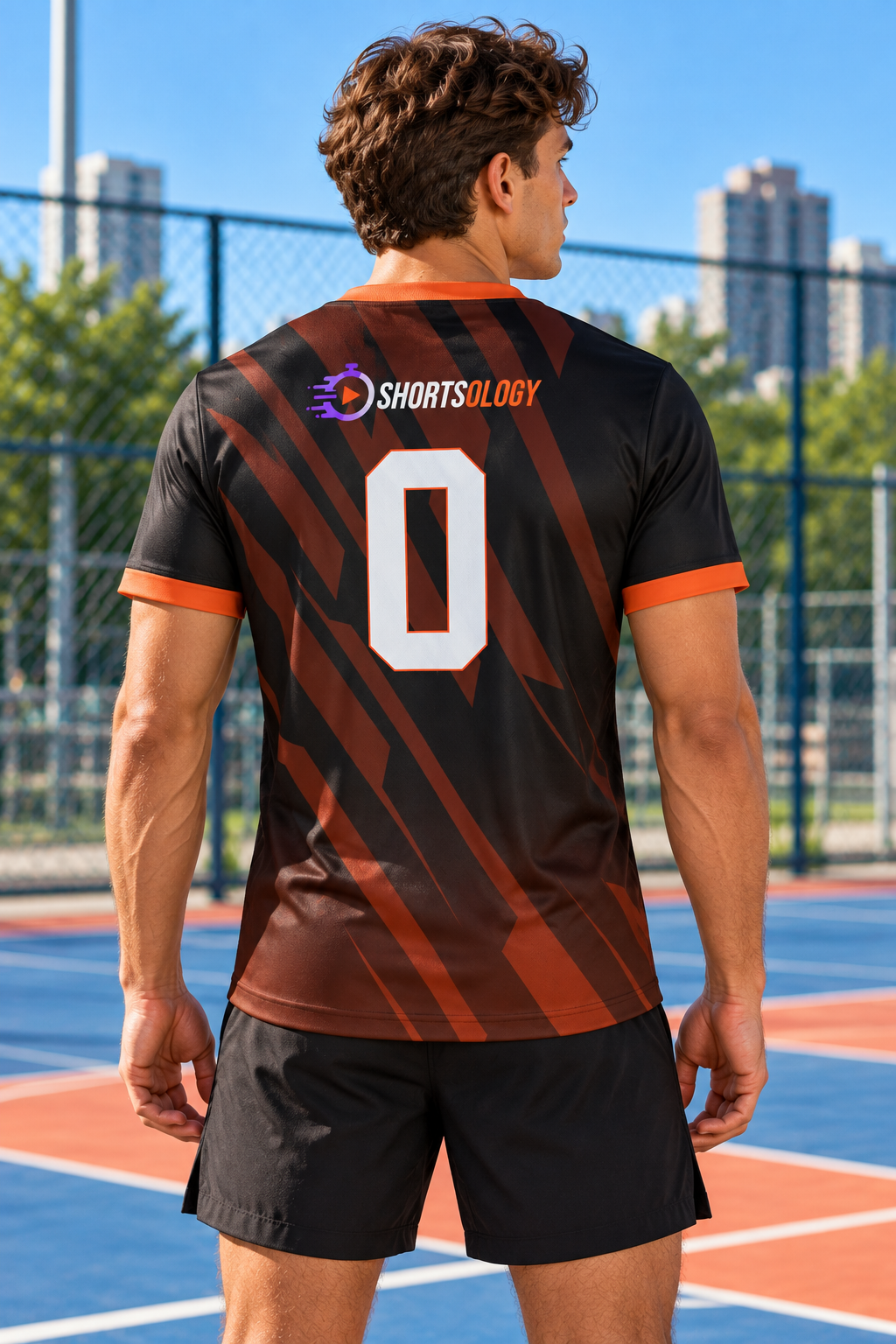Men's Athletic T-Shirt | Chicago Fire (CAA-03) | Shortsology Logo with Icon Emblem