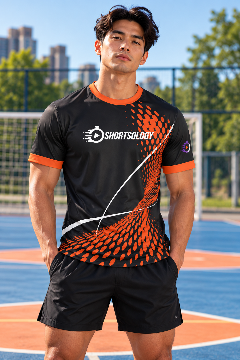 Men's Athletic T-Shirt | Black Panthers (CAA-03) | Shortsology Logo with Icon Emblem